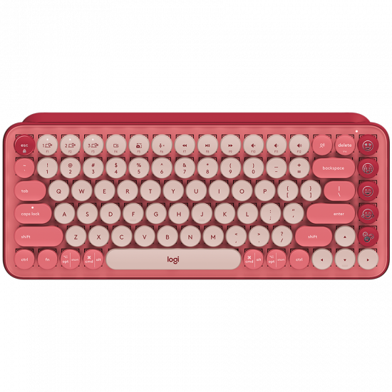 LOGITECH POP Keys Wireless Mechanical Keyboard With Emoji Keys - HEARTBREAKER_ROSE - US INT'L - BT - INTNL - BOLT LOGITECH POP Keys Wireless Mechanical Keyboard With Emoji Keys - HEARTBREAKER_ROSE - US INT'L - BT - INTNL - BOLT