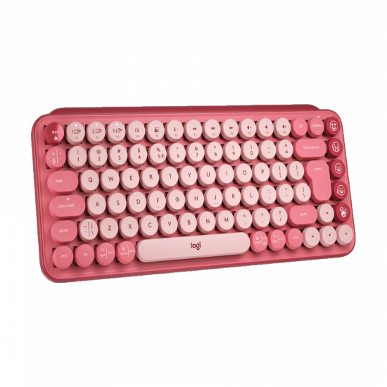 LOGITECH POP Keys Wireless Mechanical Keyboard With Emoji Keys - HEARTBREAKER_ROSE - US INT'L - BT - INTNL - BOLT LOGITECH POP Keys Wireless Mechanical Keyboard With Emoji Keys - HEARTBREAKER_ROSE - US INT'L - BT - INTNL - BOLT