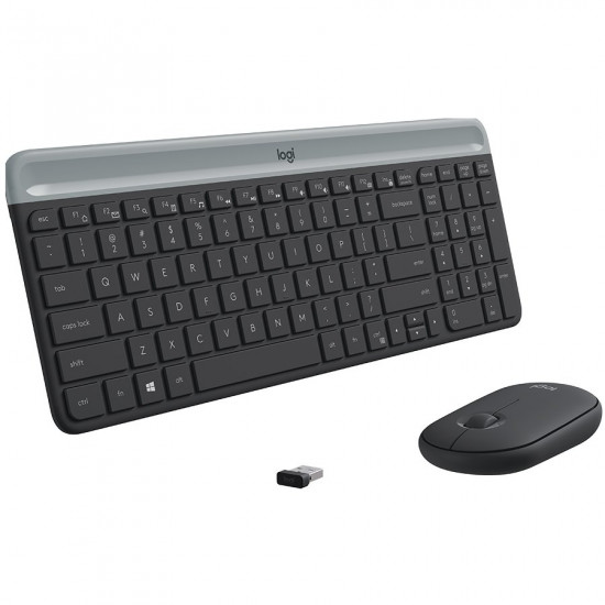LOGITECH Slim Wireless Keyboard and Mouse Combo MK470 - GRAPHITE LOGITECH Slim Wireless Keyboard and Mouse Combo MK470 - GRAPHITE