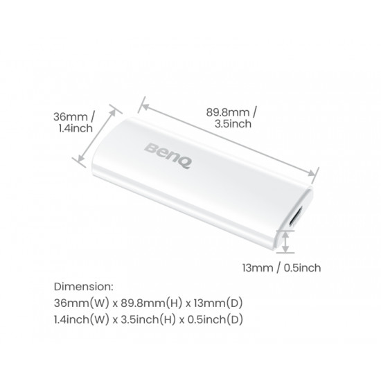 BENQ QS02, Certified Android TV Dongle, ANDROID TV DOGNLE PRJ QS02, It works with HDMI-certified TVs and displays, Multi-platform wireless casting for Android, iPhone, iPad, Mac, Windows computer, or Chromebook