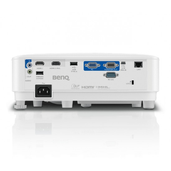 BenQ MH733, DLP, 1080p, 16 000:1, 4000 ANSI Lumens, VGA, 2xHDMI, USB Reader for PC-Less Presentations, JPEG, PDF, Word, Excel, PowerPoint, LAN control (RJ45), 2D Keystone, Corner fit, Speaker, 3D Ready, 36M BenQ MH733, DLP, 1080p, 16 000:1, 4000 ANSI Lumens, VGA, 2xHDMI, USB Reader for PC-Less Presentations, JPEG, PDF, Word, Excel, PowerPoint, LAN control (RJ45), 2D Keystone, Corner fit, Speaker, 3D Ready, 36M