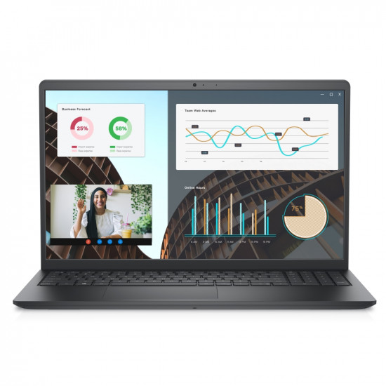 Лаптоп Dell Vostro 3530, Intel Core i5-1334U (12 MB cache, 10 cores, up to 4.6GHz), 15.6" FHD (1920x1080) AG 120Hz WVA 250nits, 16GB, 8GBx2, DDR4, 2666MHz, 512GB PCIe M.2, Intel Iris Xe, FHD Cam and Mic, 802.11ac, BG KB, Ubuntu, 3Y PS Лаптоп Dell Vostro 3530, Intel Core i5-1334U (12 MB cache, 10 cores, up to 4.6GHz), 15.6" FHD (1920x1080) AG 120Hz WVA 250nits, 16GB, 8GBx2, DDR4, 2666MHz, 512GB PCIe M.2, Intel Iris Xe, FHD Cam and Mic, 802.11ac, BG KB, Ubuntu, 3Y PS