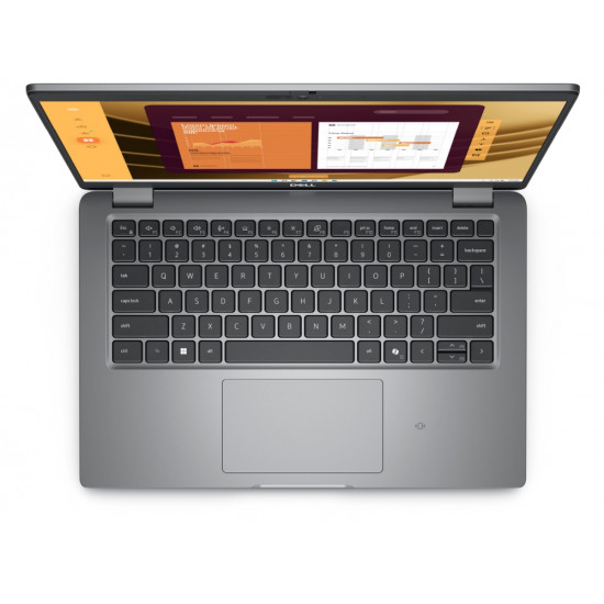Лаптоп Dell Latitude 5450, Intel Core i5-1335U (12 MB cache, 10 cores, up to 4.6 GHz), 14.0" FHD (1920x1080) AG IPS 250nit, 8 GB: 1 x 8 GB, DDR5, 5600 MT/s, 512 GB SSD PCIe M.2, Intel Iris Xe, FHD IR Cam and Mic, WiFi 6E, FPR, Backlit Kb, Windows 11 Лаптоп Dell Latitude 5450, Intel Core i5-1335U (12 MB cache, 10 cores, up to 4.6 GHz), 14.0" FHD (1920x1080) AG IPS 250nit, 8 GB: 1 x 8 GB, DDR5, 5600 MT/s, 512 GB SSD PCIe M.2, Intel Iris Xe, FHD IR Cam and Mic, WiFi 6E, FPR, Backlit Kb, Windows 11