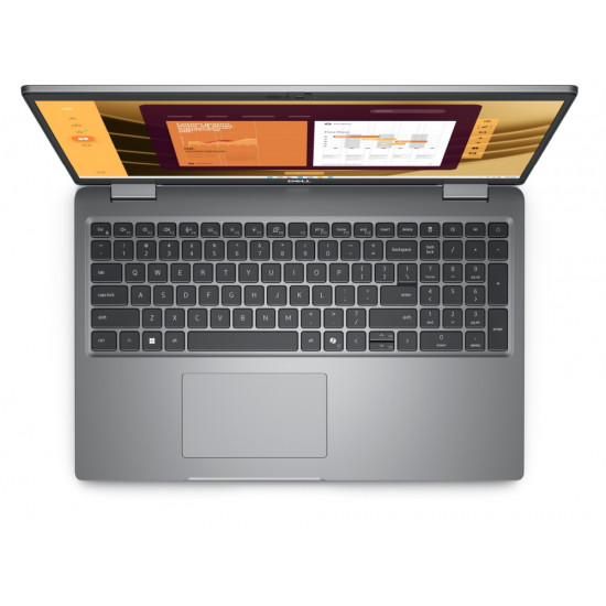 Лаптоп Dell Latitude 5550, Intel Core Ultra 7 155U (12M Cache, up to 4.8 GHz), 15.6" FHD (1920x1080) AG IPS 250nits, 16GB (2x8GB) 5600MT/s DDR5, 512 GB SSD PCIe M.2, Intel Integrated Graphics, FHD IR Cam and Mic, WiFi 6E, FPR, Backlit Kb, Ubuntu, 3Y Лаптоп Dell Latitude 5550, Intel Core Ultra 7 155U (12M Cache, up to 4.8 GHz), 15.6" FHD (1920x1080) AG IPS 250nits, 16GB (2x8GB) 5600MT/s DDR5, 512 GB SSD PCIe M.2, Intel Integrated Graphics, FHD IR Cam and Mic, WiFi 6E, FPR, Backlit Kb, Ubuntu, 3Y