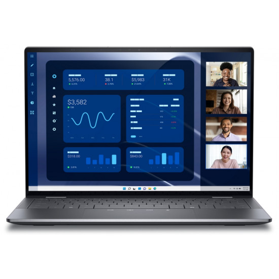Лаптоп Dell Latitude 9450, Intel Core Ultra 7 165U (12 MB Cache, up to 4.9 GHz), 2in1, 14" QHD+(2560x1600), IPS Touch, AS,AR, 16GB on board 7467 MT/s LPDDR5X, 512 GB SSD PCIe M.2, Intel Graphics, FHD IR Cam , WiFi 7, FPR, Backlot, Win 11 Pro, 3Y PS Лаптоп Dell Latitude 9450, Intel Core Ultra 7 165U (12 MB Cache, up to 4.9 GHz), 2in1, 14" QHD+(2560x1600), IPS Touch, AS,AR, 16GB on board 7467 MT/s LPDDR5X, 512 GB SSD PCIe M.2, Intel Graphics, FHD IR Cam , WiFi 7, FPR, Backlot, Win 11 Pro, 3Y PS