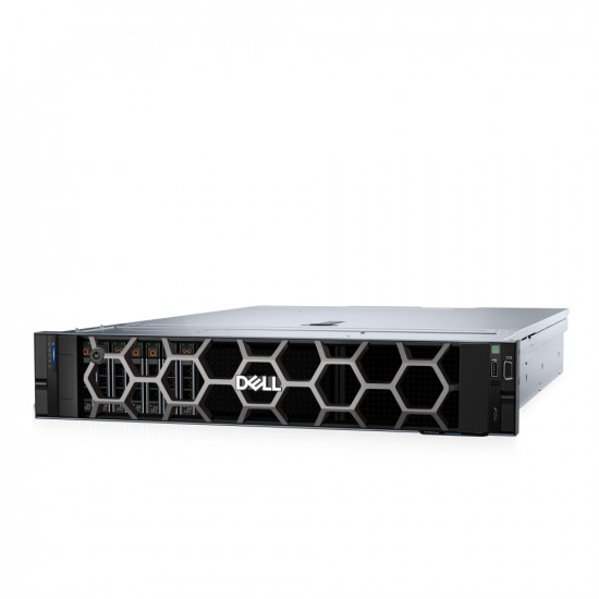 Сървър Dell PowerEdge R760XS, 8 x 2.5" (SAS, SATA), Intel Xeon Silver 4410Y (2Ghz, 30M), 16GB DDR5 RDIMM, 1x480GB SSD SATA RI 6Gbps 512, Rails, Bezel, Front PERC H755 Front Load, iDRAC9 Enterprise 16G, Dual 700W Titanium, 5Y ProSpt Сървър Dell PowerEdge R760XS, 8 x 2.5" (SAS, SATA), Intel Xeon Silver 4410Y (2Ghz, 30M), 16GB DDR5 RDIMM, 1x480GB SSD SATA RI 6Gbps 512, Rails, Bezel, Front PERC H755 Front Load, iDRAC9 Enterprise 16G, Dual 700W Titanium, 5Y ProSpt