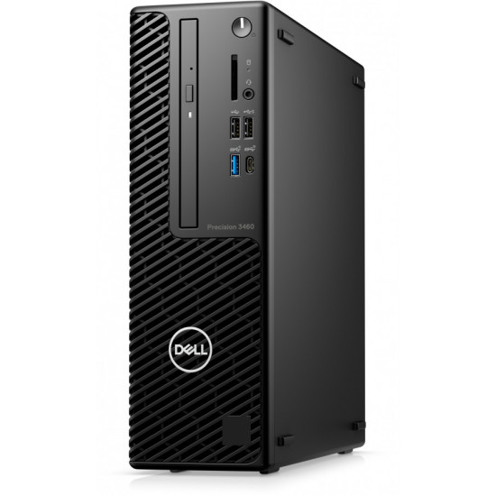 Компютър Dell Precision 3460 SFF, Intel Core i7-14700 (33M Cache, up to 5.4 GHz), 16GB (1X16GB) 5600MHz SODIMM DDR5, 512MB SSD PCIe M.2, Integrated, Keyboard&Mouse, 300 W, Windows 11 Pro, 3Yr ProSpt