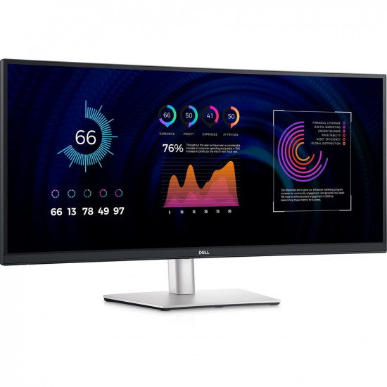 Dell P3424WE, 34" Curved, WQHD AG, IPS, 21:9, 5ms, 1000:1, 300 cd/m2, (3440x1440 ), 99% sRGB, HDMI, DP, USB-C PD of up to 90W, USB 3.2 hub, KVM ports, RJ45, ComfortView Plus, Height Adjustable, Swivel, Tilt, Black Dell P3424WE, 34" Curved, WQHD AG, IPS, 21:9, 5ms, 1000:1, 300 cd/m2, (3440x1440 ), 99% sRGB, HDMI, DP, USB-C PD of up to 90W, USB 3.2 hub, KVM ports, RJ45, ComfortView Plus, Height Adjustable, Swivel, Tilt, Black