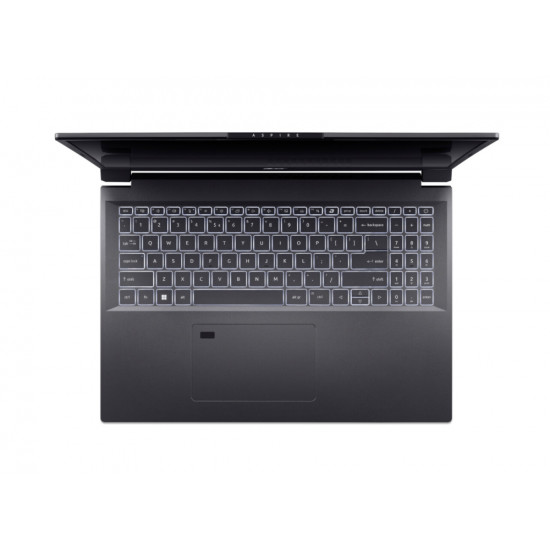 Лаптоп Acer Aspire 16, A16-71M-70ER,Intel Core Ultra 7 155H (up to 4.80GHz, 24MB), 16" WUXGA+ (2048x1280) OLED Adobe&DCI-P3 100%, 400nit, 1*16GB DDR5X 4600MHz, 512GB PCIe NVMe SSD, Intel UMA, FHD Cam, WiFi 6E, BT 6E, Backlit Kbd, No OS, Steel Gra Лаптоп Acer Aspire 16, A16-71M-70ER,Intel Core Ultra 7 155H (up to 4.80GHz, 24MB), 16" WUXGA+ (2048x1280) OLED Adobe&DCI-P3 100%, 400nit, 1*16GB DDR5X 4600MHz, 512GB PCIe NVMe SSD, Intel UMA, FHD Cam, WiFi 6E, BT 6E, Backlit Kbd, No OS, Steel Gra