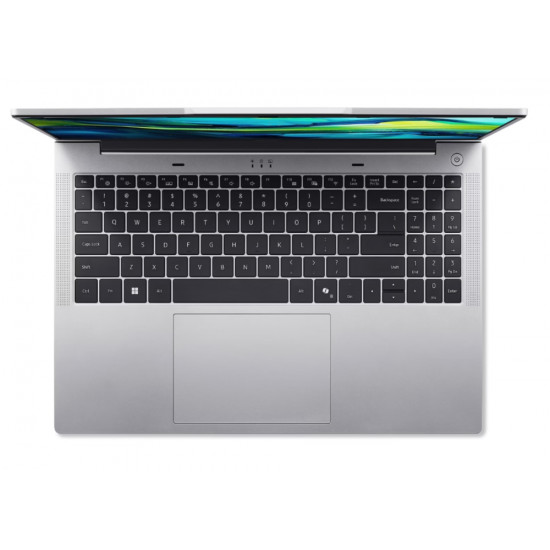 Лаптоп Acer Aspire Lite 16, AL16-52P-50A8, i5 1334U (up to 4.60GHz, 12MB), 16" WUXGA (1920 x 1200)IPS, 1*16GB DDR5 4800MHz (1 slot free), 512GB PCIe NVMe SSD, Intel Iris Xe Graphics, 2.0MP FHD Cam, Wi-Fi 6AX201+BT 5.1, No OS, Silver