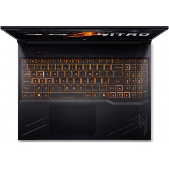 Лаптоп Acer Nitro 16, ANV16-71-71N0, Intel Core i7-14650HX (up to 5.2GHz, 30MB), 16" FHD IPS up to 165Hz SlimBezel, 16GB DDR5(1 slot free), 1024GB PCIe NVMe SSD, GeForce RTX 4060 8GB GDDR6, Wi-Fi 6 AX201+BT5.1, Killer E2650, HD Cam, KB Backlight, No 