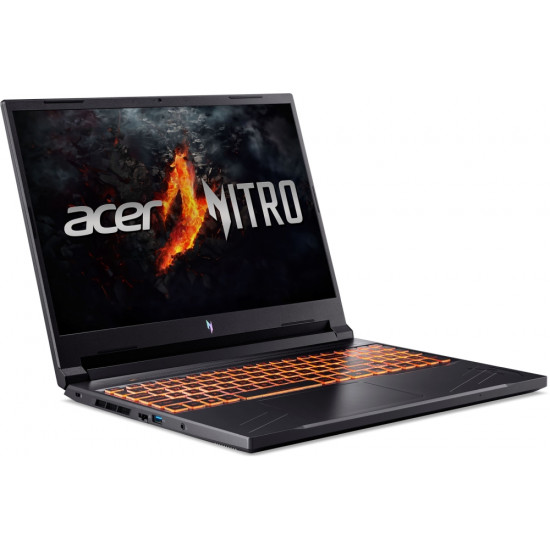 Лаптоп Acer Nitro 16, ANV16-71-76BW, Intel Core i7-14650HX (up to 5.2GHz, 30MB), 16" FHD IPS up to 165Hz SlimBezel, 16GB DDR5 (1 slot free), 1024GB PCIe NVMe SSD, GeForce RTX 4050 6GB GDDR6, Wi-Fi 6 AX201+BT5.1, Killer E2650, HD Cam, KB Backlight, No Лаптоп Acer Nitro 16, ANV16-71-76BW, Intel Core i7-14650HX (up to 5.2GHz, 30MB), 16" FHD IPS up to 165Hz SlimBezel, 16GB DDR5 (1 slot free), 1024GB PCIe NVMe SSD, GeForce RTX 4050 6GB GDDR6, Wi-Fi 6 AX201+BT5.1, Killer E2650, HD Cam, KB Backlight, No