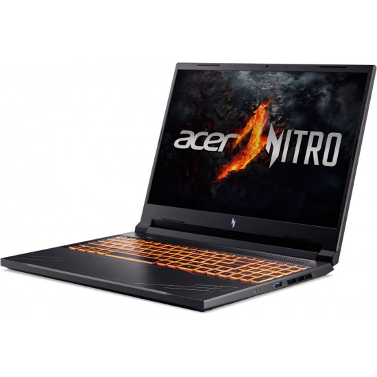 Лаптоп Acer Nitro 16, ANV16-71-76BW, Intel Core i7-14650HX (up to 5.2GHz, 30MB), 16" FHD IPS up to 165Hz SlimBezel, 16GB DDR5 (1 slot free), 1024GB PCIe NVMe SSD, GeForce RTX 4050 6GB GDDR6, Wi-Fi 6 AX201+BT5.1, Killer E2650, HD Cam, KB Backlight, No Лаптоп Acer Nitro 16, ANV16-71-76BW, Intel Core i7-14650HX (up to 5.2GHz, 30MB), 16" FHD IPS up to 165Hz SlimBezel, 16GB DDR5 (1 slot free), 1024GB PCIe NVMe SSD, GeForce RTX 4050 6GB GDDR6, Wi-Fi 6 AX201+BT5.1, Killer E2650, HD Cam, KB Backlight, No