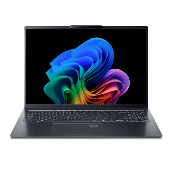 Лаптоп Acer Swift GO 16, SFG16-61-R418, AMD Ryzen 7 350 with AI (Up to 5.0GHz, 16MB), 16” WUXGA+ OLED 120Hz, Adobe&DCI-P3 100%, 1*32GB DDR5, 1024GB PCIe NVMe SSD, AMD Radeon 860M, QHD IR cam, WIFI7+BT, Win 11 Home,Titanium Gray Лаптоп Acer Swift GO 16, SFG16-61-R418, AMD Ryzen 7 350 with AI (Up to 5.0GHz, 16MB), 16” WUXGA+ OLED 120Hz, Adobe&DCI-P3 100%, 1*32GB DDR5, 1024GB PCIe NVMe SSD, AMD Radeon 860M, QHD IR cam, WIFI7+BT, Win 11 Home,Titanium Gray