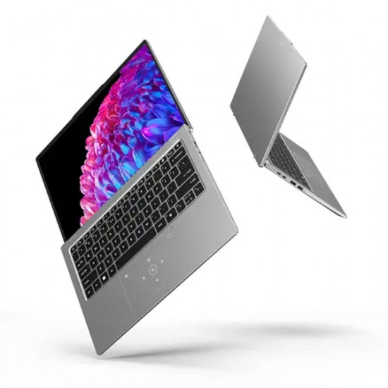 Лаптоп Acer Swift Go 14,SFG14-73-59KB, Intel Core Ultra 5,(up to 4.30GHz, 12MB), 14" 2.2K IPS (2240x1400) sRGB100% SlimBezel, 1*16GB LPDDR5X 6400MHz (1 slot free), 512GB PCIe NVMe SSD, Intel UMA, QHD Cam, WiFi 7, BT 6E, Backlit Kbd, No OS, Silver Лаптоп Acer Swift Go 14,SFG14-73-59KB, Intel Core Ultra 5,(up to 4.30GHz, 12MB), 14" 2.2K IPS (2240x1400) sRGB100% SlimBezel, 1*16GB LPDDR5X 6400MHz (1 slot free), 512GB PCIe NVMe SSD, Intel UMA, QHD Cam, WiFi 7, BT 6E, Backlit Kbd, No OS, Silver