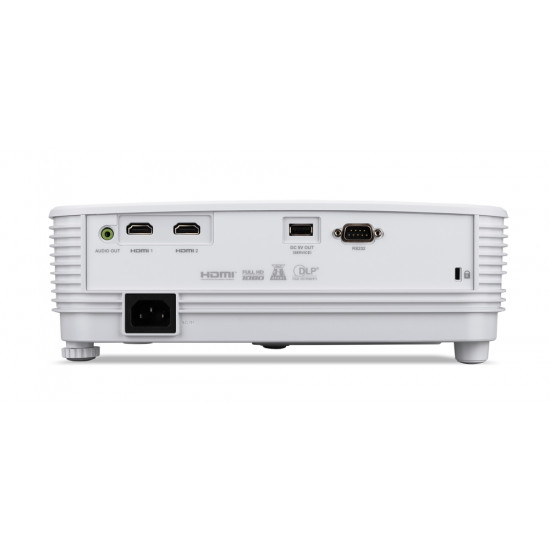 Acer Projector X1526, DLP, 1080p (1920x1080), 4000 ANSI Lm, 13 000:1, 3D ready, 2xHDMI, USB (Type A)x 1, RCA, RS232, PC Audio (3.5mm mini jack) x 1, DC Out (5V/1A), Lamp life up to 20 000h, Auto keystone, Speaker 1x3W, 2.4kg, White