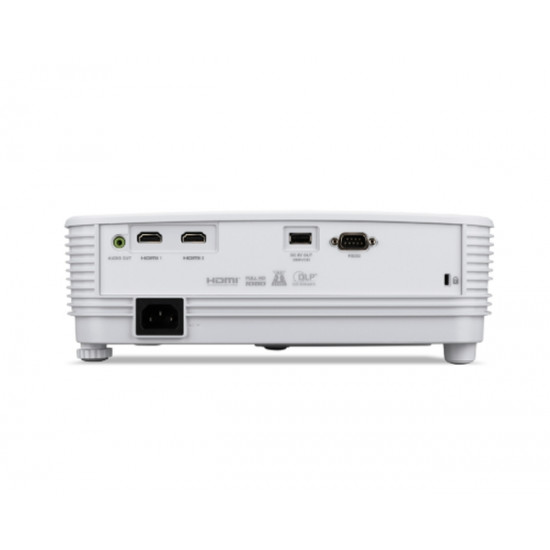 Acer Projector H6542, DLP, 1080p (1920x1080), 4000 ANSI LUMENS, 13000:1, 2*HDMI, PC Audio (3.5mm mini jack), DC Out (5V/1.5A, USB Type A), USB (Type A), RS-232, Bluelight Shield, LumiSense, 1*3W, Bag, White 2.4 Kg