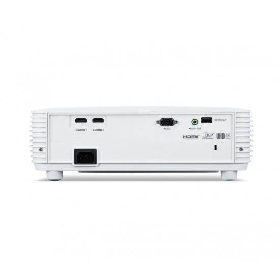 Acer Projector H6815GTV, DLP, 4K UHD (3840x2160), 4000 ANSI Lm, 50 000:1, 1.1x, 2xHDMI, USB Type A, RS232, PC Audio 3.5mm mini jack, DC Out 5V/1.5A, Google TV dongle included, Lamp life up to 20 000h, 3W Speaker, Bag, 2.88Kg, White