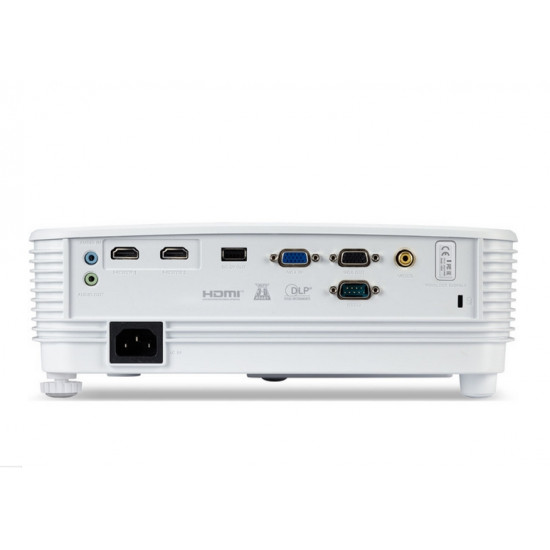 Acer Projector P1357Wi, DLP, WXGA(1280x800), 4500 ANSI Lumens, 20000:1, 1.3x, 3D ready, VGA in/out, 2xHDMI, RCA, Audio in/out, USB type A (5V/1A), Wireless dongle included, Speaker 1x10W, RS232,  Lamp life up to 15000h, Auto Keystone, Bag, 2.4kg, White