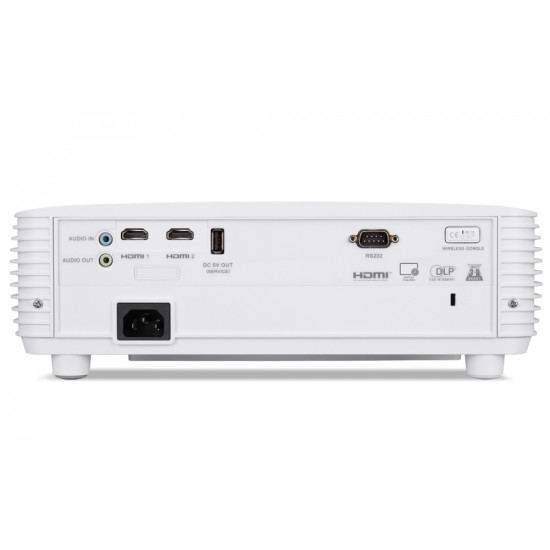 Acer Projector P1557Ki DLP, FHD (1920x1080), 4500 ANSI LUMENS, 10000:1, 2xHDMI 3D, Wireless dongle included, Audio in/out, USB type A (5V/1A), RS-232, Bluelight Shield, LumiSense, Built-in 10W Speaker, 2.9kg, White
