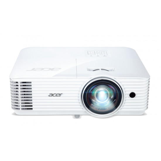 Acer Projector S1386WHn, DLP, Short Throw, WXGA (1280x800), 3600 ANSI Lumens, 20000:1, 3D, HDMI, VGA, LAN, RCA, Audio in, Audio out, VGA out, DC Out (5V/1A, USB-A), Speaker 16W, Bluelight Shield, 3.1kg, White Acer Projector S1386WHn, DLP, Short Throw, WXGA (1280x800), 3600 ANSI Lumens, 20000:1, 3D, HDMI, VGA, LAN, RCA, Audio in, Audio out, VGA out, DC Out (5V/1A, USB-A), Speaker 16W, Bluelight Shield, 3.1kg, White