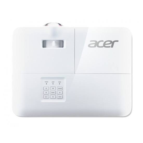 Acer Projector S1386WHn, DLP, Short Throw, WXGA (1280x800), 3600 ANSI Lumens, 20000:1, 3D, HDMI, VGA, LAN, RCA, Audio in, Audio out, VGA out, DC Out (5V/1A, USB-A), Speaker 16W, Bluelight Shield, 3.1kg, White Acer Projector S1386WHn, DLP, Short Throw, WXGA (1280x800), 3600 ANSI Lumens, 20000:1, 3D, HDMI, VGA, LAN, RCA, Audio in, Audio out, VGA out, DC Out (5V/1A, USB-A), Speaker 16W, Bluelight Shield, 3.1kg, White