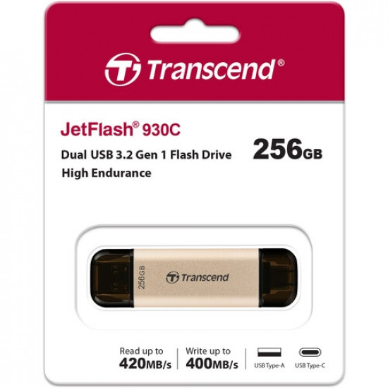 Transcend 256GB, USB3.2, Pen Drive, TLC, High Speed, Type-C Transcend 256GB, USB3.2, Pen Drive, TLC, High Speed, Type-C