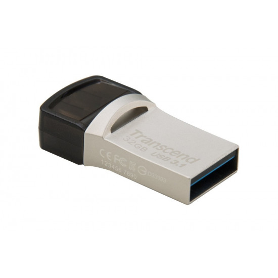 Transcend 32GB JETFLASH 890S, USB 3.1 Type C, Silver Plating Transcend 32GB JETFLASH 890S, USB 3.1 Type C, Silver Plating