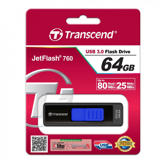 Transcend 64GB JETFLASH 760, USB 3.0 (Blue) Transcend 64GB JETFLASH 760, USB 3.0 (Blue)