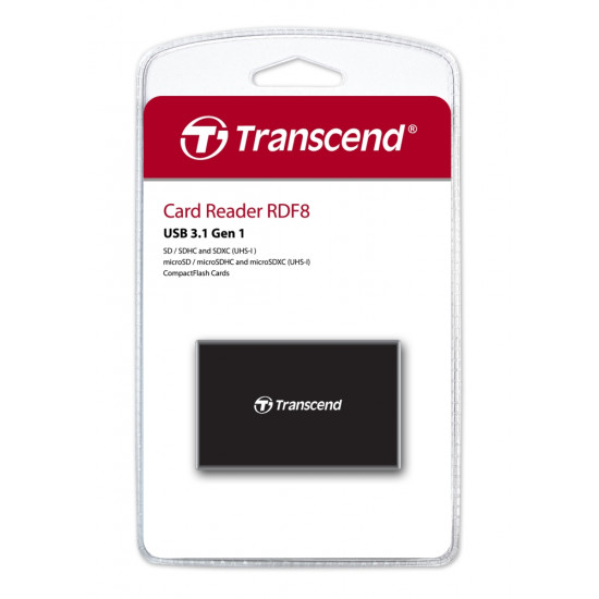 Transcend All-in-1 Multi Memory Card Reader, USB 3.0/3.1 Gen 1, Black Transcend All-in-1 Multi Memory Card Reader, USB 3.0/3.1 Gen 1, Black