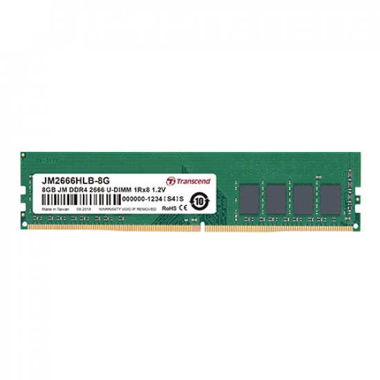 Transcend 8GB JM DDR4 2666Mhz U-DIMM 1Rx8 1Gx8 CL19 1.2V Transcend 8GB JM DDR4 2666Mhz U-DIMM 1Rx8 1Gx8 CL19 1.2V