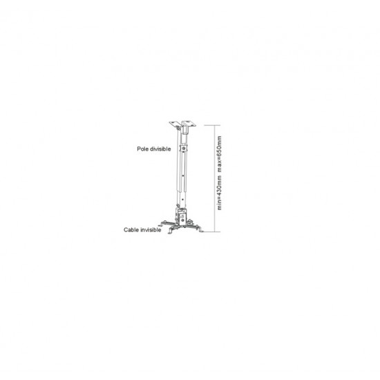 Sunne Universal Ceiling Projector Bracket, max. 20kg, extension Sunne Universal Ceiling Projector Bracket, max. 20kg, extension