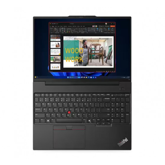 Лаптоп Lenovo ThinkPad E16 G2 Intel Core Ultra 7 155H (up to 4.8GHz, 24MB), 32GB(16+16) DDR5-5600, 1TB SSD, 16" WUXGA (1920x1200) IPS AG, Intel Arc Graphics, FHD&IR Cam, Backlit KB, Black, WLAN, BT, 3cell, FPR, DOS, 3Y Onsite Лаптоп Lenovo ThinkPad E16 G2 Intel Core Ultra 7 155H (up to 4.8GHz, 24MB), 32GB(16+16) DDR5-5600, 1TB SSD, 16" WUXGA (1920x1200) IPS AG, Intel Arc Graphics, FHD&IR Cam, Backlit KB, Black, WLAN, BT, 3cell, FPR, DOS, 3Y Onsite