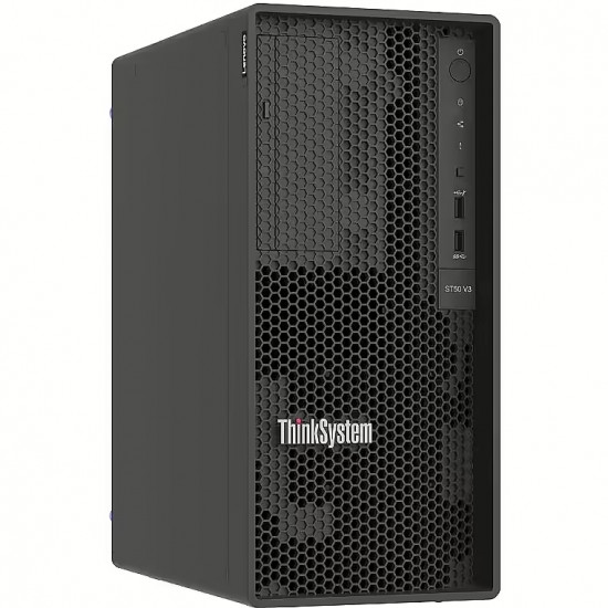 Сървър Lenovo ThinkSystem ST50 V3, Xeon E-2414 (4C 2.6GHz 8MB Cache/55W), SW RAID, 2x960GB Micron 5400 Pro SSD, 1x16GB, 500W 94%, No DVD, 3 year Сървър Lenovo ThinkSystem ST50 V3, Xeon E-2414 (4C 2.6GHz 8MB Cache/55W), SW RAID, 2x960GB Micron 5400 Pro SSD, 1x16GB, 500W 94%, No DVD, 3 year