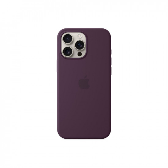 Apple iPhone 16 Pro Max Silicone Case with MagSafe - Plum Apple iPhone 16 Pro Max Silicone Case with MagSafe - Plum