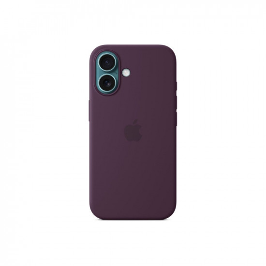 Apple iPhone 16 Silicone Case with MagSafe - Plum Apple iPhone 16 Silicone Case with MagSafe - Plum