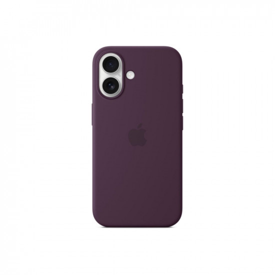 Apple iPhone 16 Silicone Case with MagSafe - Plum Apple iPhone 16 Silicone Case with MagSafe - Plum