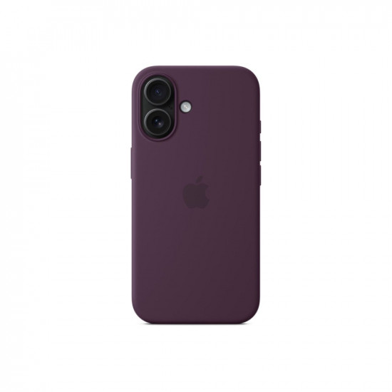 Apple iPhone 16 Silicone Case with MagSafe - Plum Apple iPhone 16 Silicone Case with MagSafe - Plum
