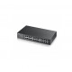 ZyXEL GS1100-24E 24-port Gigabit Unmanaged switch, Fanless, 802.3az (Green), desktop/19" rackmount ZyXEL GS1100-24E 24-port Gigabit Unmanaged switch, Fanless, 802.3az (Green), desktop/19" rackmount