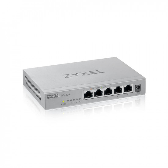ZyXEL MG-105, 5 Ports, Desktop, 2.5G MultiGig unmanaged Switch ZyXEL MG-105, 5 Ports, Desktop, 2.5G MultiGig unmanaged Switch