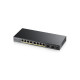 Zyxel GS1100-10HP v2, unmanage PoE 8x Gigabit, 2x Fiber Uplink, 120 Watt PoE Zyxel GS1100-10HP v2, unmanage PoE 8x Gigabit, 2x Fiber Uplink, 120 Watt PoE