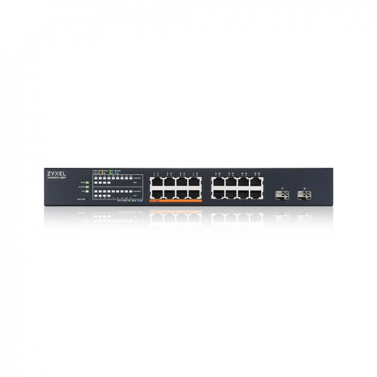 ZyXEL XMG1915-18EP, 16-port 2.5GbE, 2 SFP+, 8 x PoE++ 180W Smart Switch, hybird mode, standalone or NebulaFlex Cloud ZyXEL XMG1915-18EP, 16-port 2.5GbE, 2 SFP+, 8 x PoE++ 180W Smart Switch, hybird mode, standalone or NebulaFlex Cloud