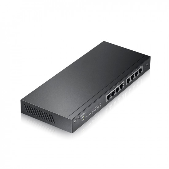Zyxel GS1900-8 v2, 8 port GbE L2 smart switch, desktop, fanless Zyxel GS1900-8 v2, 8 port GbE L2 smart switch, desktop, fanless