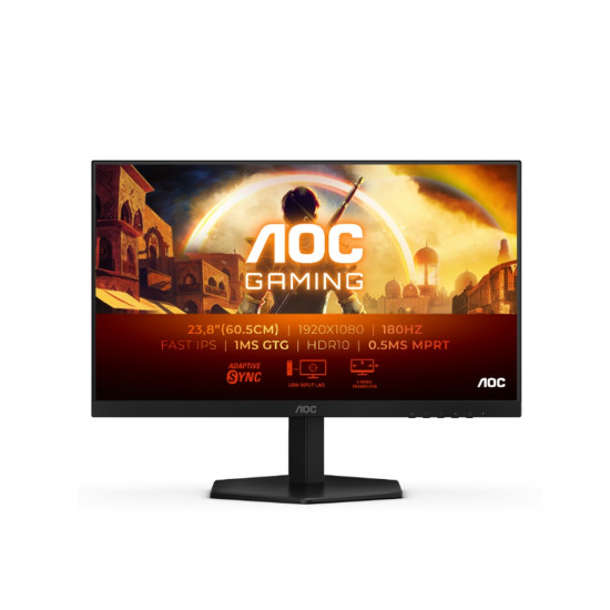 AOC 24G42E, 23.8" Fast IPS WLED, 1920x1080@180Hz, 1ms GtG, 0.5ms MPRT, 300cd m/2, 1000:1, 80M:1 DCR, Adaptive Sync, FlickerFree, Low Blue Light, Tilt, HDMI, DP AOC 24G42E, 23.8" Fast IPS WLED, 1920x1080@180Hz, 1ms GtG, 0.5ms MPRT, 300cd m/2, 1000:1, 80M:1 DCR, Adaptive Sync, FlickerFree, Low Blue Light, Tilt, HDMI, DP