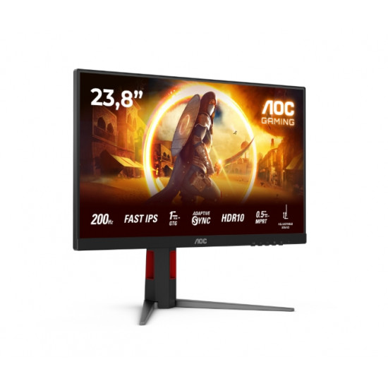 AOC 24G4HA, 23.8" IPS WLED, 1920x1080@200Hz, 1ms GtG, 0.5ms MPRT, 300cd m/2, 1000:1, 80M:1 DCR, Adaptive Sync, FlickerFree, Low Blue Light, 2Wx2, Tilt, Height Adjust, Pivot, Swivel, 2xHDMI, DP AOC 24G4HA, 23.8" IPS WLED, 1920x1080@200Hz, 1ms GtG, 0.5ms MPRT, 300cd m/2, 1000:1, 80M:1 DCR, Adaptive Sync, FlickerFree, Low Blue Light, 2Wx2, Tilt, Height Adjust, Pivot, Swivel, 2xHDMI, DP