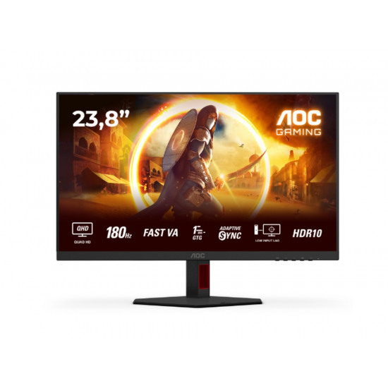 AOC Q24G4RE, 23.8" Fast IPS WLED, 2560x1440@180Hz, 1ms GtG, 0.5ms MPRT, 300cd m2, 1000:1, 80M:1 DCR, Adaptive Sync, FlickerFree, Low Blue Light, Tilt, HDMI, DP AOC Q24G4RE, 23.8" Fast IPS WLED, 2560x1440@180Hz, 1ms GtG, 0.5ms MPRT, 300cd m2, 1000:1, 80M:1 DCR, Adaptive Sync, FlickerFree, Low Blue Light, Tilt, HDMI, DP