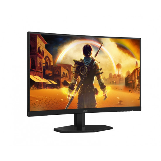 AOC C27G42E, 27" Curved 1500R, VA, WLED, 1920x1080@180Hz, 1ms GtG, 0.5ms MPRT, 300cd m/2, 3000:1, 80M:1 DCR, Adaptive Sync, FlickerFree, Low Blue Light, 2Wx2, Tilt, 2xHDMI, DP