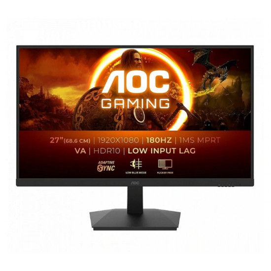 AOC C27G4ZXU, 27" Curved 1500R VA WLED, 1920x1080@280Hz, 1ms GtG, 0.3msMPRT, 300cd m/2, 4000:1, 80M:1 DCR, Adaptive Sync, FlickerFree, Low Blue Light, 2Wx2, Tilt, Height Adjust, Swivel, 2xHDMI, DP, USB hub AOC C27G4ZXU, 27" Curved 1500R VA WLED, 1920x1080@280Hz, 1ms GtG, 0.3msMPRT, 300cd m/2, 4000:1, 80M:1 DCR, Adaptive Sync, FlickerFree, Low Blue Light, 2Wx2, Tilt, Height Adjust, Swivel, 2xHDMI, DP, USB hub