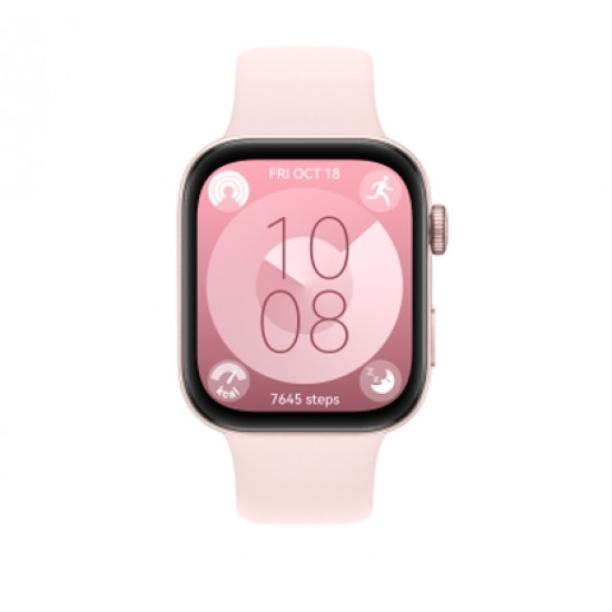 Часовник Huawei Watch Fit 3 Nebula Pink, Solo-B09S, 1.82" AMOLED, 480x408, SPO2, BT5.0, 5ATM, 400mAh Часовник Huawei Watch Fit 3 Nebula Pink, Solo-B09S, 1.82" AMOLED, 480x408, SPO2, BT5.0, 5ATM, 400mAh