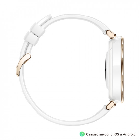Часовник Huawei Watch GT5 Pro Jana-B29F, 1.32" Amoled 466x466, PPI 352, BT5.2, BLE/BR/EDR, 323mAh, 40-meter free diving, HUAWEI TruSense System, ECG analysis, Battery life up to 7 days, Compatible with iOS and Android devices, White Fluoroelastomer Часовник Huawei Watch GT5 Pro Jana-B29F, 1.32" Amoled 466x466, PPI 352, BT5.2, BLE/BR/EDR, 323mAh, 40-meter free diving, HUAWEI TruSense System, ECG analysis, Battery life up to 7 days, Compatible with iOS and Android devices, White Fluoroelastomer